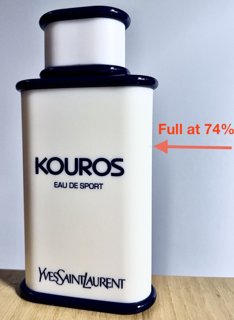 Ysl Kouros Eau De Sport "Paris" edt 100 ml splash plein à 74% discontinué